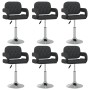 Swivel dining chairs 6 units black synthetic leather by vidaXL, dining chairs - Ref: Foro24-3089117, Price: 485,63 €, Discoun...