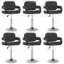 Swivel dining chairs 6 units black synthetic leather by vidaXL, dining chairs - Ref: Foro24-3089117, Price: 475,02 €, Discoun...
