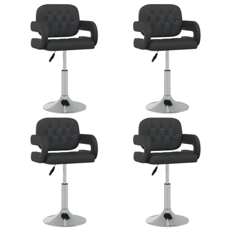 Drehbare Esszimmerstühle 4 Einheiten aus schwarzem Kunstleder von vidaXL, Essstühle - Ref: Foro24-3089107, Preis: 324,35 €, R...