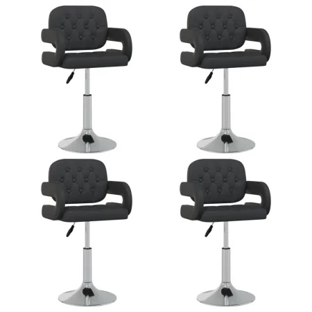 Swivel dining chairs 4 units black synthetic leather by vidaXL, dining chairs - Ref: Foro24-3089107, Price: 318,23 €, Discoun...