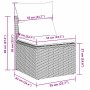 Set de sofás de jardín 6 pzas con cojines ratán sintético gris