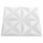 Paneles de pared 3D 24 unidades blanco origami 6 m² 50x50 cm