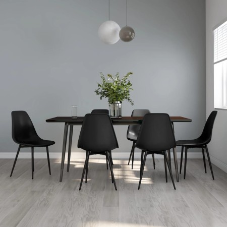 Esszimmerstühle 6 Einheiten aus schwarzem PP von vidaXL, Essstühle - Ref: Foro24-3082342, Preis: 230,88 €, Rabatt: %