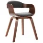 Curved wood and dark gray fabric dining chair by vidaXL, dining chairs - Ref: Foro24-327332, Price: 180,30 €, Discount: %