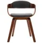 Curved wood and dark gray fabric dining chair by vidaXL, dining chairs - Ref: Foro24-327332, Price: 180,30 €, Discount: %
