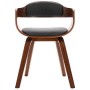 Silla de comedor madera curvada y tela gris oscuro de vidaXL, Sillas de comedor - Ref: Foro24-327332, Precio: 183,94 €, Descu...