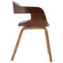 Curved wood and dark gray fabric dining chair by vidaXL, dining chairs - Ref: Foro24-327332, Price: 180,30 €, Discount: %