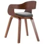 Curved wood and dark gray fabric dining chair by vidaXL, dining chairs - Ref: Foro24-327332, Price: 180,30 €, Discount: %
