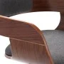 Curved wood and dark gray fabric dining chair by vidaXL, dining chairs - Ref: Foro24-327332, Price: 180,30 €, Discount: %