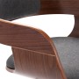 Silla de comedor madera curvada y tela gris oscuro de vidaXL, Sillas de comedor - Ref: Foro24-327332, Precio: 183,94 €, Descu...