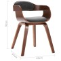 Silla de comedor madera curvada y tela gris oscuro de vidaXL, Sillas de comedor - Ref: Foro24-327332, Precio: 183,94 €, Descu...