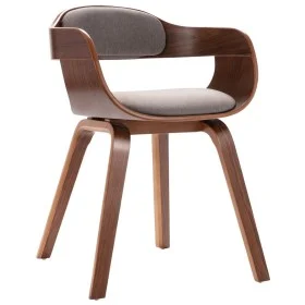 Esszimmerstuhl aus Bugholz und taupegrauem Stoff von vidaXL, Essstühle - Ref: Foro24-327334, Preis: 186,99 €, Rabatt: %