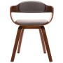 Bentwood and taupe gray fabric dining chair by vidaXL, dining chairs - Ref: Foro24-327334, Price: 191,12 €, Discount: %