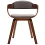 Bentwood and taupe gray fabric dining chair by vidaXL, dining chairs - Ref: Foro24-327334, Price: 186,99 €, Discount: %