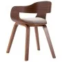 Bentwood and taupe gray fabric dining chair by vidaXL, dining chairs - Ref: Foro24-327334, Price: 186,99 €, Discount: %