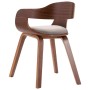 Esszimmerstuhl aus Bugholz und taupegrauem Stoff von vidaXL, Essstühle - Ref: Foro24-327334, Preis: 191,12 €, Rabatt: %