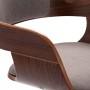 Bentwood and taupe gray fabric dining chair by vidaXL, dining chairs - Ref: Foro24-327334, Price: 191,12 €, Discount: %