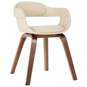 Bentwood and White Faux Leather Dining Chair by vidaXL, dining chairs - Ref: Foro24-327330, Price: 190,37 €, Discount: %