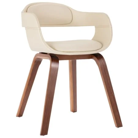 Esszimmerstuhl aus Bugholz und weißem Kunstleder von vidaXL, Essstühle - Ref: Foro24-327330, Preis: 190,37 €, Rabatt: %