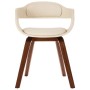 Silla de comedor de madera curvada y cuero artificial blanco de vidaXL, Sillas de comedor - Ref: Foro24-327330, Precio: 201,1...