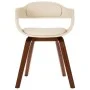 Silla de comedor de madera curvada y cuero artificial blanco de vidaXL, Sillas de comedor - Ref: Foro24-327330, Precio: 189,8...