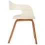 Silla de comedor de madera curvada y cuero artificial blanco de vidaXL, Sillas de comedor - Ref: Foro24-327330, Precio: 189,8...