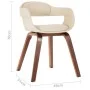 Esszimmerstuhl aus Bugholz und weißem Kunstleder von vidaXL, Essstühle - Ref: Foro24-327330, Preis: 190,37 €, Rabatt: %