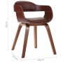 Esszimmerstühle 2 Einheiten aus gebogenem Holz und Kunstleder von vidaXL, Essstühle - Ref: Foro24-327331, Preis: 206,33 €, Ra...