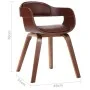 Sillas de comedor 2 unidades madera curvada y cuero sintético de vidaXL, Sillas de comedor - Ref: Foro24-327331, Precio: 201,...