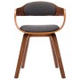 Dark gray fabric and curved wood dining chair by vidaXL, dining chairs - Ref: Foro24-283132, Price: 207,03 €, Discount: %