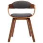 Esszimmerstuhl aus dunkelgrauem Stoff und gebogenem Holz von vidaXL, Essstühle - Ref: Foro24-283132, Preis: 202,38 €, Rabatt: %