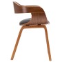 Dark gray fabric and curved wood dining chair by vidaXL, dining chairs - Ref: Foro24-283132, Price: 207,03 €, Discount: %