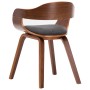 Dark gray fabric and curved wood dining chair by vidaXL, dining chairs - Ref: Foro24-283132, Price: 207,03 €, Discount: %