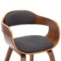 Esszimmerstuhl aus dunkelgrauem Stoff und gebogenem Holz von vidaXL, Essstühle - Ref: Foro24-283132, Preis: 202,38 €, Rabatt: %