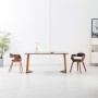 Dark gray fabric and curved wood dining chair by vidaXL, dining chairs - Ref: Foro24-283132, Price: 207,03 €, Discount: %