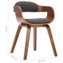 Dark gray fabric and curved wood dining chair by vidaXL, dining chairs - Ref: Foro24-283132, Price: 207,03 €, Discount: %