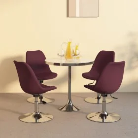 Swivel dining chairs 4 units purple fabric by vidaXL, dining chairs - Ref: Foro24-338333, Price: 275,78 €, Discount: %