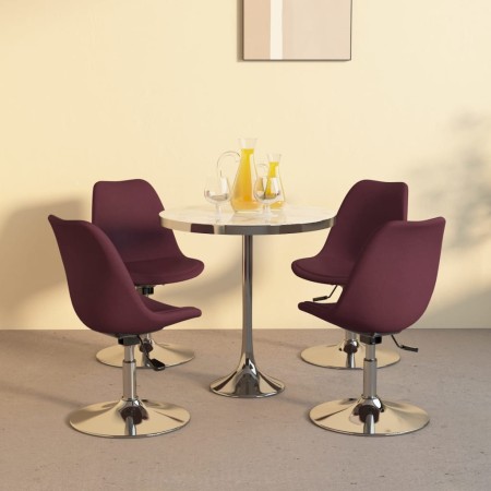 Drehbare Esszimmerstühle 4 Einheiten lila Stoff von vidaXL, Essstühle - Ref: Foro24-338333, Preis: 279,81 €, Rabatt: %