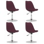 Drehbare Esszimmerstühle 4 Einheiten lila Stoff von vidaXL, Essstühle - Ref: Foro24-338333, Preis: 279,81 €, Rabatt: %