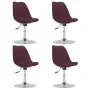 Swivel dining chairs 4 units purple fabric by vidaXL, dining chairs - Ref: Foro24-338333, Price: 275,57 €, Discount: %