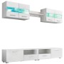 TV-Wohnzimmerschrank mit strahlend weißen LED-Leuchten, 5-teilig von vidaXL, TV-Möbel - Ref: Foro24-246027, Preis: 364,67 €, ...