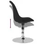 Drehbare Esszimmerstühle, 4 Einheiten, schwarzer Stoff von vidaXL, Essstühle - Ref: Foro24-338327, Preis: 309,82 €, Rabatt: %