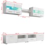 TV-Wohnzimmerschrank mit strahlend weißen LED-Leuchten, 5-teilig von vidaXL, TV-Möbel - Ref: Foro24-246027, Preis: 364,67 €, ...