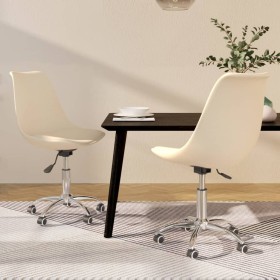 Drehbare Esszimmerstühle, 2 Einheiten, cremefarbener Stoff von vidaXL, Essstühle - Ref: Foro24-338359, Preis: 131,18 €, Rabat...