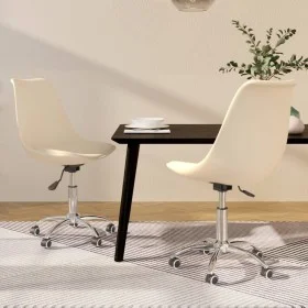 Swivel dining chairs 2 units cream fabric by vidaXL, dining chairs - Ref: Foro24-338359, Price: 129,40 €, Discount: %