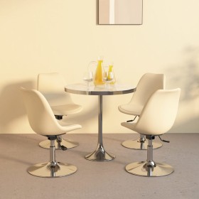 Swivel dining chairs 4 units cream fabric by vidaXL, dining chairs - Ref: Foro24-338337, Price: 257,94 €, Discount: %