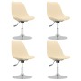 Drehbare Esszimmerstühle, 4 Einheiten, cremefarbener Stoff von vidaXL, Essstühle - Ref: Foro24-338337, Preis: 257,94 €, Rabat...