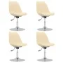 Swivel dining chairs 4 units cream fabric by vidaXL, dining chairs - Ref: Foro24-338337, Price: 254,35 €, Discount: %