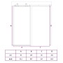 Puerta corredera ESG vidrio y aluminio negra 90x205 cm