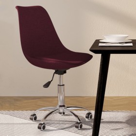 Silla de comedor giratoria tela morada